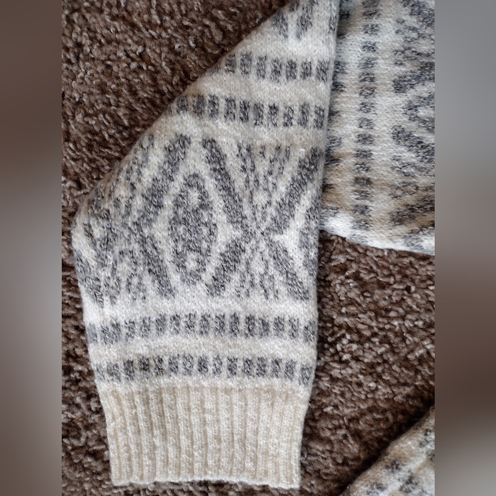 J. Jill Classic Fair Isle Nordic Cotton Blend Knit Sweater Medium NWOT - Picture 8 of 14